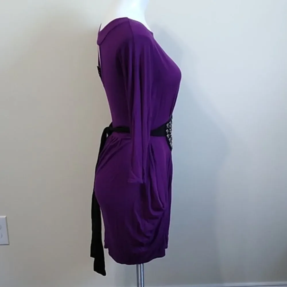 Bebe Lillian jeweled long sleeve dress XS - Picture 4 of 8